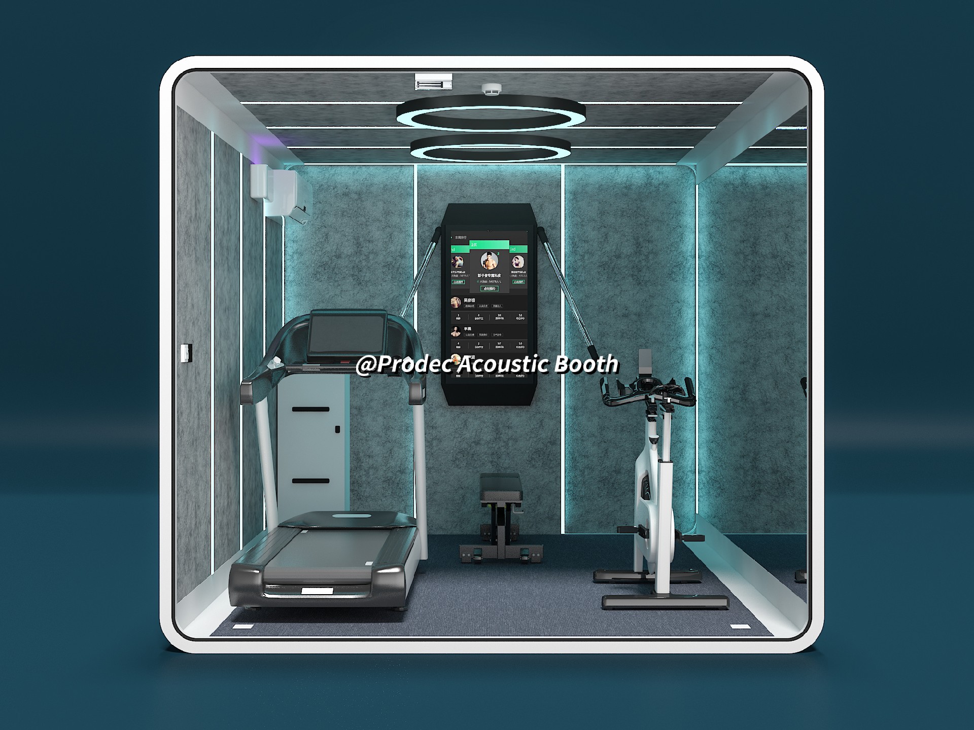 Customizd gym booth soundproof fitness pod